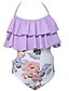 baratos Roupa de natação-Infantil Bébé Para Meninas Roupa de Banho roupa de banho Frufru Estampado Roupa de Banho Floral Sem Manga Lavanda Esportes Praia Básico Estilo bonito Fatos de banho