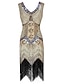 abordables Gatsby le magnifique-rugissant années 20 années 1920 robe de cocktail vintage robe à clapet robe de bal robes de bal robe de fête de noël le magnifique gatsby charleston femmes gland frange cosplay costume tenue de bal