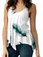 cheap Plus Size Tops-Women&#039;s Plus Size Graphic Slim Tank Top Wine / Black / Blue / Purple / Green