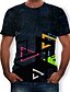 preiswerte T-Shirts &amp; Tank Tops für Herren-Men&#039;s 3D T-shirt Print Tops Round Neck Black