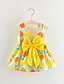 cheap Baby Girls&#039;  Dresses-Baby Girls&#039; Basic Cotton Fruit Sleeveless Above Knee Dress Yellow Light Green / Toddler
