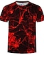 cheap Men&#039;s 3D T-shirts-Men&#039;s T shirt Tee 1950s Graphic Patterned Abstract Round Neck Clothing Clothes 1950s Red
