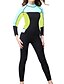 cheap Wetsuits &amp; Diving Suits-HISEA® Women&#039;s Full Wetsuit 3mm SCR Neoprene Diving Suit Thermal / Warm Stretchy Long Sleeve Back Zip - Swimming Diving Water Sports Classic Spring Summer Winter