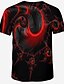 cheap Men&#039;s 3D T-shirts-Men&#039;s T shirt Tee Shirt Tee Graphic Abstract Monster Round Neck Blue Yellow Red Red Short Sleeve 3D Print Causal Daily Tops Casual Comfortable Big and Tall