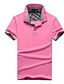billige Poloskjorter til herrer-Herre Ensfarget Polo Topper Skjortekrage Hvit Rosa Marineblå