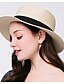 Χαμηλού Κόστους Γυναικεία καπέλα-Γυναικεία Συνδυασμός Χρωμάτων Βασικό Άχυρο Καπέλο ηλίου Πορτοκαλί