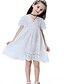 cheap Dresses-Girls&#039; Short Sleeve Solid Colored 3D Printed Graphic Dresses Basic Knee-length Polyester Dress Kids Cut Out