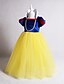 tanie Sukienki-Dzieci Brzdąc Dla dziewczynek Vintage Słodkie Patchwork Długi rękaw Midi Sukienka Żółty