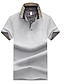 cheap Men&#039;s Polos-Men&#039;s Polo Solid Colored Plus Size Print Tops Cotton White Black Blue