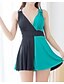 cheap One-piece swimsuits-Women&#039;s Basic Green White Red Skirt One-piece Swimwear - Color Block M L XL Green
