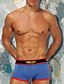 cheap Men&#039;s Exotic Underwear-Men&#039;s Split Boxers Underwear Low Waist Light Blue Yellow Red M L XL