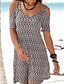cheap Women&#039;s Dresses-Women&#039;s Basic Slim A Line Dress - Striped U Neck White S M L XL