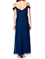 cheap Junior Bridesmaid Dresses-A-Line Ankle Length Spaghetti Strap Chiffon Junior Bridesmaid Dresses&amp;Gowns With Pleats Blue Kids Wedding Guest Dress 4-16 Year / Wedding Party