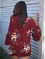 economico Bluse e camicie da donna-Per donna Fantasia floreale Dusty Rose Con stampe Largo Blusa Blu / Rosso / Rosa / Cachi / Grigio