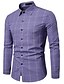 cheap Men&#039;s Shirts-Men&#039;s Plaid Shirt Blue / Khaki / Gray