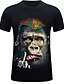 economico T-shirt 3D da Uomo-Per uomo maglietta Pop art Animali Con stampe Top Nero Blu