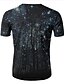 voordelige 3D-T-shirts voor heren-Voor heren T-shirt Overhemd Heelal Grafisch 3D Grote maten Ronde hals Afdrukken Tops Zwart