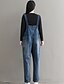 cheap Women&#039;s Pants-Women&#039;s Basic Overalls Pants - Solid Colored Cotton Blue S M L