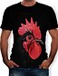 cheap Men&#039;s 3D Tee-Men&#039;s T shirt Tee Shirt Tee Graphic Animal Chicken Round Neck Gold Red Grey Black 3D Print Casual Daily Short Sleeve Print Clothing Apparel Chic &amp; Modern Funny Comfortable Big and Tall / Summer