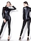 billige Zentai-sæt-Zentai Suits Catsuit Skin Suit Motorcycle Girl Adults&#039; Cosplay Costumes Leotards Sex Women&#039;s Solid Colored Halloween Carnival