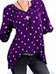 cheap Plus Size Tops-Women&#039;s T-shirt - Galaxy / Graphic Rivet / Patchwork / Print V Neck Wine