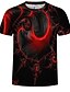 cheap Men&#039;s 3D T-shirts-Men&#039;s T shirt Tee Shirt Tee Graphic Abstract Monster Round Neck Blue Yellow Red Red Short Sleeve 3D Print Causal Daily Tops Casual Comfortable Big and Tall