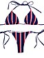 halpa Bikinit-Naisten Perus Uima-allas Kolmia Pikkutuhmat Bikini Uima-asut Uimapuku - Raidoitettu Solmittava S M L Uima-allas