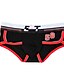 abordables Ropa interior masculina exótica-Hombre Slip - Estampado Baja cintura Negro Rojo Gris L XL XXL