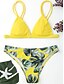 cheap Bikini Sets-Women&#039;s Swimwear Bikini Swimsuit Floral White Black Pink Wine Yellow Bathing Suits