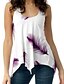 お買い得  プラスサイズのトップス-Women&#039;s Plus Size Graphic Slim Tank Top Wine / Black / Blue / Purple / Green