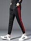 cheap Men&#039;s Pants-Men‘s Basic / Street chic Chinos wfh Sweatpants - Solid Colored / Striped Drawstring / Beam Foot White Red M L XL
