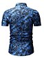 cheap Men&#039;s Shirts-Men&#039;s Floral Slim Shirt White / Blue / Red