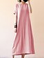 cheap Maxi Dresses-Women&#039;s Maxi Loose Shift Dress Blushing Pink Beige Wine L XL XXL