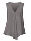 cheap Plus Size Tops-Women&#039;s Solid Colored Blouse Ruffle Chiffon Casual / Daily Tops Chiffon V Neck White Black Purple / Beach