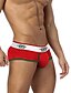 cheap Men&#039;s Exotic Underwear-Men&#039;s Basic Briefs Underwear - EU / US Size Mid Waist White Blue Red M L XL