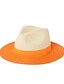 Χαμηλού Κόστους Γυναικεία καπέλα-Γυναικεία Συνδυασμός Χρωμάτων Βασικό Άχυρο Καπέλο ηλίου Πορτοκαλί