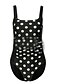 billige Onepiece badedrakter-Dame Badetøy Ett stykke Store størrelser Badedrakt Polkadotter Lyseblå Svart Blå Mørkegrå Badedrakter Grunnleggende