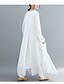 levne Maxi šaty-Dámské Čínské vzory Elegantní Volné Swing Šaty - Jednobarevné, Vícevrstvé Asymetrické