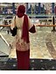abordables Vestidos maxi-Mujer Boho Elegante Corte Ancho Abaya Kaftan Vestido - Acordonado Estampado, Geométrico Maxi