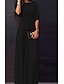 cheap Women&#039;s Dresses-Women&#039;s A Line Dress Maxi long Dress White Black Purple Red Yellow Blushing Pink Green Navy Blue Light Blue Half Sleeve Solid Colored Basic Fall Winter Round Neck Elegant Going out Kentucky Derby S M