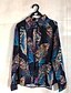 cheap Men&#039;s Shirts-Men&#039;s Shirt Tribal Floral Plus Size Print Long Sleeve Going out Tops Vintage Boho Wine Black Blue