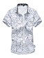 cheap Men&#039;s Shirts-Men&#039;s Plus Size Striped Shirt White / Navy Blue / Light Blue