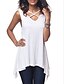 cheap Basic Women&#039;s Tops-Women&#039;s Cross V Neck Shir Solid Color Sleeveless Vest Summer Top