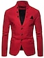 cheap Men&#039;s Trench Coat-Men&#039;s V Neck Blazer Solid Colored White / Black / Red M / L / XL