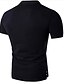 baratos Pólos para Homem-Men&#039;s Golf Shirt Tennis Shirt Solid Colored Tops Cotton Shirt Collar Blue White Black