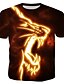 cheap Men&#039;s 3D T-shirts-Men&#039;s T shirt Shirt Graphic Animal Round Neck Daily Print Short Sleeve Tops Rainbow