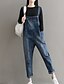 cheap Women&#039;s Pants-Women&#039;s Basic Overalls Pants - Solid Colored Cotton Blue S M L
