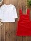 cheap Sets-Kids Toddler Girls&#039; Clothing Set Long Sleeve Red Solid Colored Cotton Active Basic