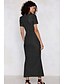 Χαμηλού Κόστους Γυναικεία Φορέματα-Γυναικεία Φόρεμα σε ευθεία γραμμή Κοντομάνικο Πουά Στάμπα Κομψό Καθημερινά Εξόδου Λεπτό Μαύρο Θαλασσί Ανθισμένο Ροζ Ανοικτό Καφέ Πράσινο του τριφυλλιού Τ M L XL XXL / Μακρύ
