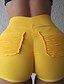 abordables Pantalons Femme-Femme Basique Short Pantalon - Couleur Pleine Rose Claire Jaune Fuchsia M L XL